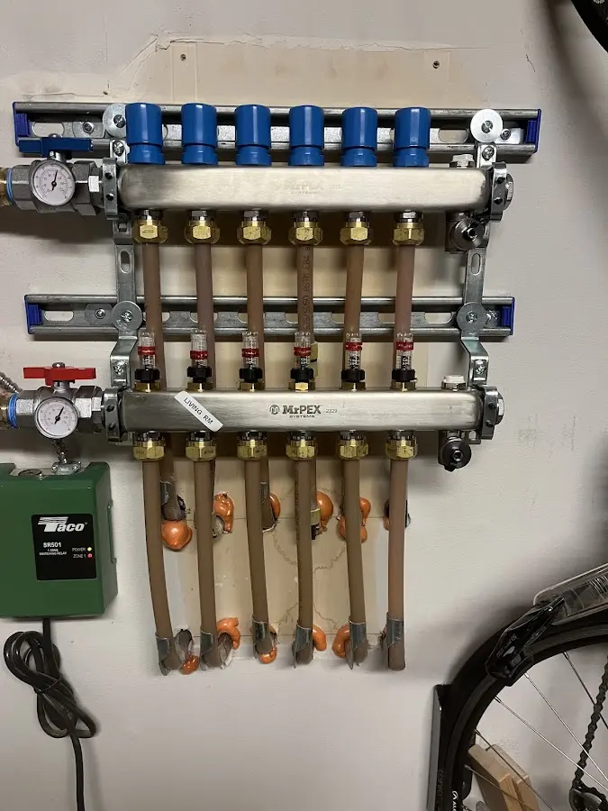 Plumber performing Gas Line Installation at a residential property in Zebulon